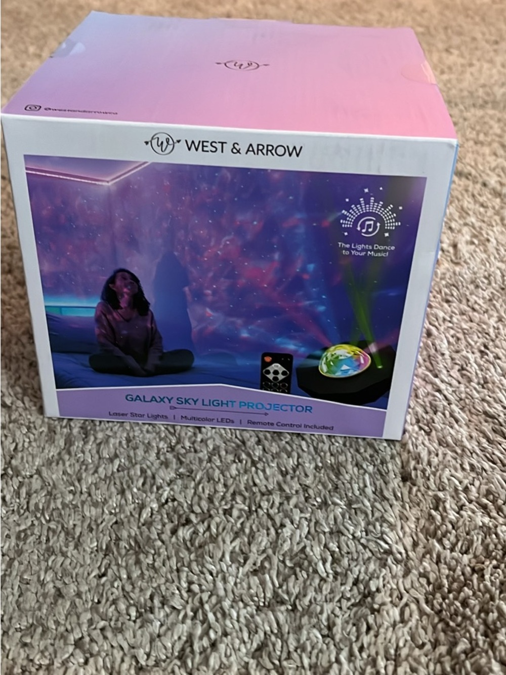 West & Arrow Galaxy Sky Light Projector - Multicolor